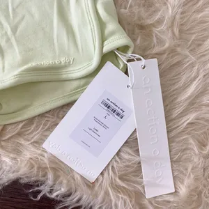 NWT Nicole Soft High-Waisted Fitted Athletic Shorts Bike Short Light Chartreuse thumbnail 2