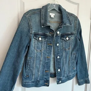 J.Crew Womens Medium Wash Denim Trucker Jacket XS Blue Cotton Button‎ Up Pockets thumbnail 4