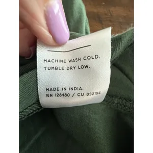 Pact Henley Top Womens Small Green 100% Organic Cotton Sustainable #YZ10-2 thumbnail 4