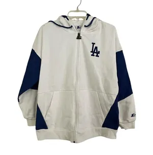 Los Angeles Dodgers Starter Women's Scrimmage Full-Zip Hoodie - White thumbnail 2