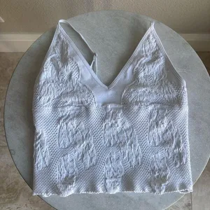 White Textured Tank Top Size M thumbnail 1