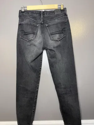 American Eagle Outfitters Boyfriend Jeans Womens 4 Gray High Rise Charcoal Denim thumbnail 4