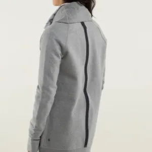 Lululemon Athletica yin to my yang cardi sweatshirt jacket gray and black small‍ thumbnail 13