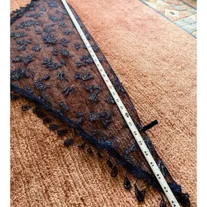 Veil by Tradition Lot of 2 Lace Triangle Scarves Blue Brown Silver Floral Mantil thumbnail 7