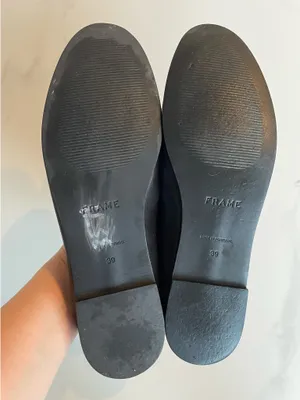 Frame Women’s Leather Loafers Slip On Shoes Black Size 39 thumbnail 3