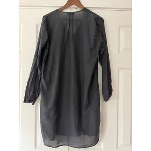 CP Shades Black Cotton Silk Pintuck Pleated Yoko Tunic‎ Dress Small EUC thumbnail 4