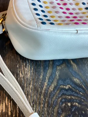Fossil White Crossbody with Multicolor Studs thumbnail 4