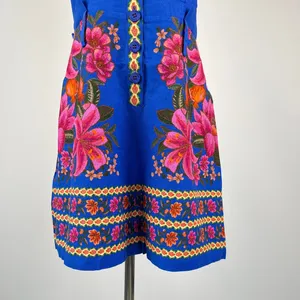 NWOT Farm Rio Linen Blend Floral Print Romper Size M thumbnail 4