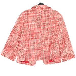 Talbots Linen Blend Blazer Business Casual 3/4 Sleeve Career Office Open Pink 14 thumbnail 4