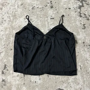 Abercrombie & Fitch Black Satin Sleep Tank Top Size Medium thumbnail 2