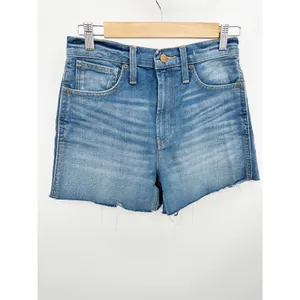 Madewell The Perfect Jean Short Blue 100% Cotton Raw Hem Womens Size 24 HighRise thumbnail 2