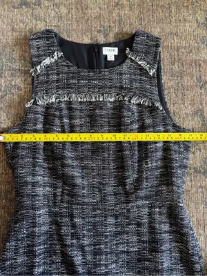 J. Crew Tweed Fringe Sheath Dress Size 4 thumbnail 6