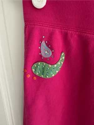 Vintage Y2K Victoria's Secret Paisley‎ Embellished Cotton Leggings XS thumbnail 3