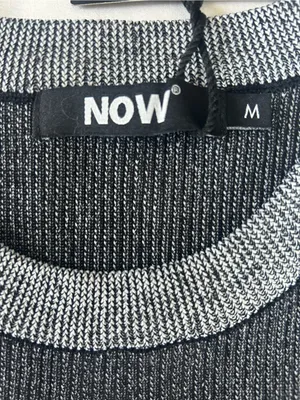 NOW Sleeveless Knit Logo Tank - Charcoal & Light Gray thumbnail 3