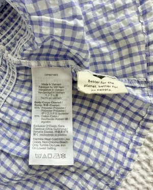 Madewell gingham seersucker Vneck top thumbnail 6
