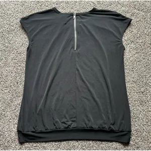 Worthington Stretch women's short sleeve black‎ blouse size medium thumbnail 6