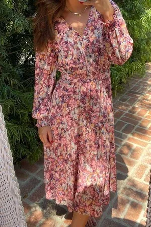 Beautiful LC floral midi dress thumbnail 1