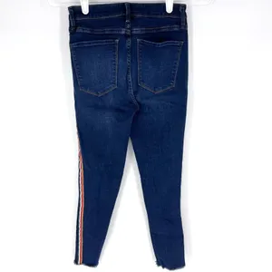 Abercrombie & Fitch Simone High Rise Ankle Jeans with Sporty Stripes Size‎ 26 thumbnail 3