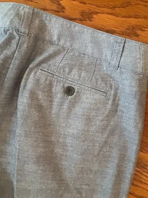 Talbots Chambray Casual Pants Trousers Size 12 Petite Preppy Minimalist Straight thumbnail 10