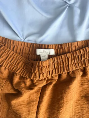 Jules & Leopold Burnt Orange Elastic Waist Wide-Leg Pants thumbnail 2