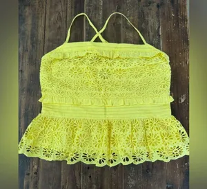 NWOT J.Crew Jessie Eyelet Peplum Top thumbnail 2