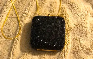 Beaded Black Purse/Clutch thumbnail 1