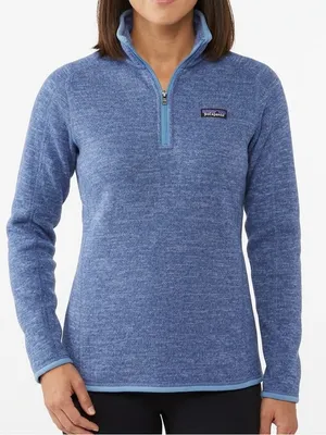 Patagonia Better Sweater 1/4 Zip Fleece Women M Hawthorne Blue 25616 thumbnail 1