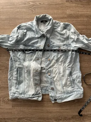 Lulus Denim Jacket Womens Medium Light Wash Oversized Trucker Jean Jacket thumbnail 11