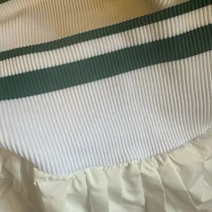 Free People Movement Doubles Skort Skirt White w Green Stripe NWOT thumbnail 9
