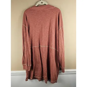 Natural Life Womens Rust Charlie V Neck Mini Dress Tunic Top XL thumbnail 2