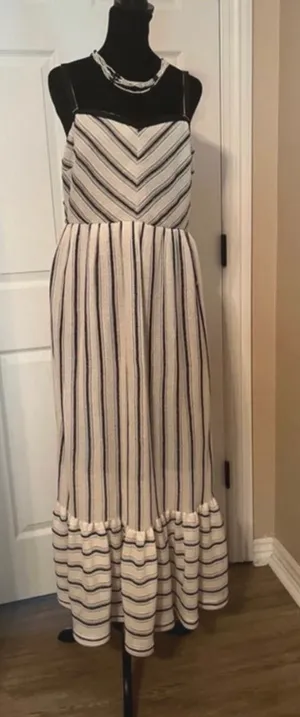 Striped maxi summer sundress Multiple Size M thumbnail 1