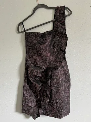 Revolve Jacquard Cocktail Dress Black thumbnail 8