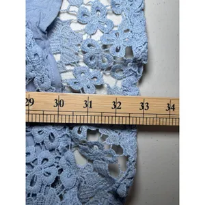 Abercrombie & Fitch‎ Cornflower Blue Spaghetti Strap Dress Large Crochet thumbnail 10