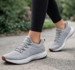 New Balance Cush+ Gray Knit Sneakers Comfort Walking Shoes Size 9.5 thumbnail 1