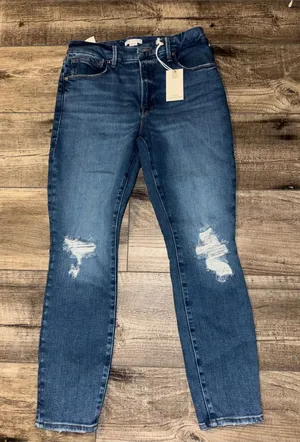 Good American Medium Blue Distressed Skinny Jeans thumbnail 1