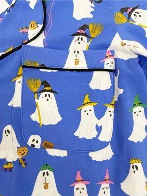 Bedhead PJs X Anthropologie That’s The Spirit Ghost Halloween Classic Jersey Set thumbnail 9