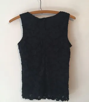 Vintage 90s Lace Tight Fit Tank Y2K early 2000s thumbnail 3