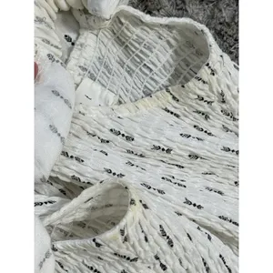 Lost + Wander Womens Size S White Boho Smocked Mini Dress Spaghetti Strap Tassel thumbnail 12