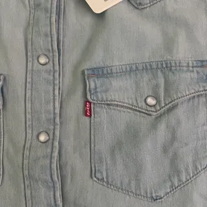 Levi’s western denim short button down long sleeve cowgirl small thumbnail 5
