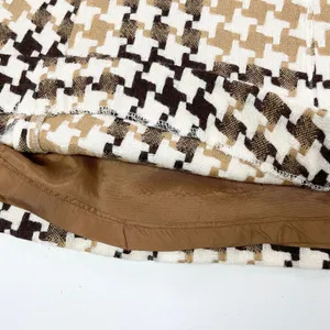 VTG 90s Perry Ellis Houndstooth‎ Skirt Womens 4 Academia Schoolgirl Classic thumbnail 8