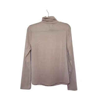 Gap XL Ribbed Metallic Beige‎ Shimmer Turtleneck Quiet Luxury 90s Minimalist thumbnail 2