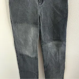 Hollister Ultra High Rise Dad Jeans Black Gray Patch Denim Jeans W26 L31 3R thumbnail 4