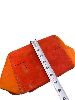 Tory Burch wms red orange suede leather tassled crossbody handbag SKU 10-229 thumbnail 9