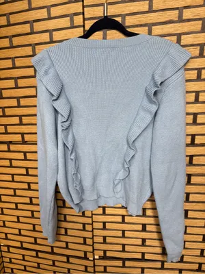 Opposite blue ruffle sweater size 2X thumbnail 2