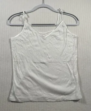 Victoria’s Secret Women’s White Cami Tank Top Size Large Adjustable Straps thumbnail 1