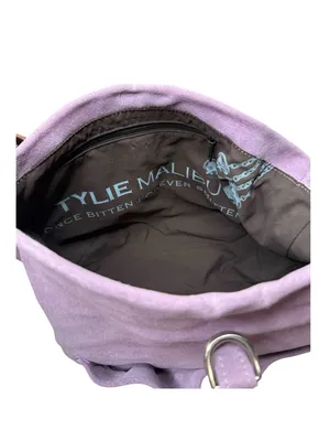 Deadstock: new Tylie Malibu ᪣ Utility Suede Hobo Bag ᪣ Crystal Strap ᪣ Lilac Y2K thumbnail 12