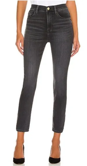 Frame Denim Ali Jeans Size 26 Gray Cheyenne High Rise‎ Cigarette Quiet Luxury thumbnail 1