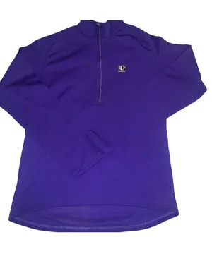Vintage Pearl Izumi Technical Wear Cycling Pullover Large Purple Made USA thumbnail 1