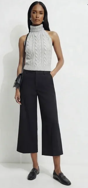 Lulumari Black Wide Leg Cropped Pants - Size Medium (NWT) thumbnail 1