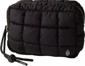 FP Movement Free People Quilted Mini Case Black Wristlet Travel Pouch thumbnail 1